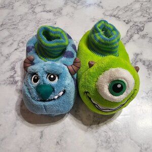 NWOT Monsters Inc Kids Toddler Sully Mike Slippers Shoes Disney Pixar